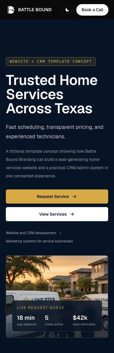 Contractor Command mobile preview